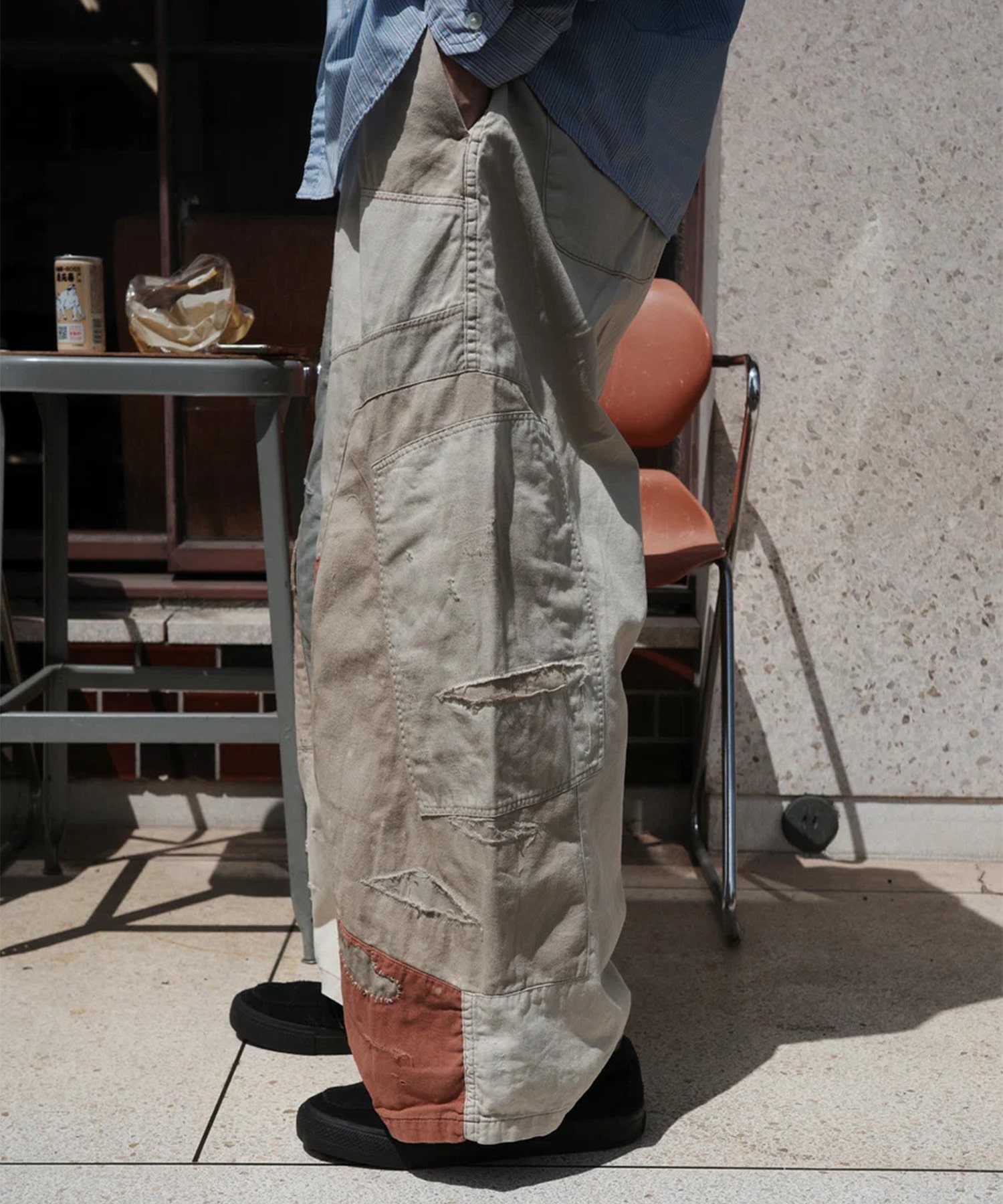 REMAKED MIX PANEL WIDE EASY PANTS ANACHRONORM