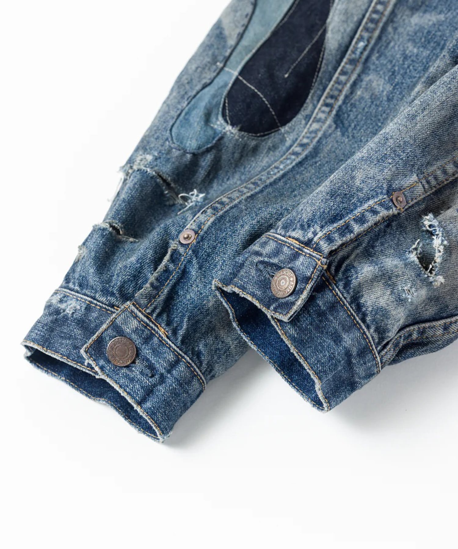 REMAKED DOUBLE POCKET DENIM JACKET ANACHRONORM