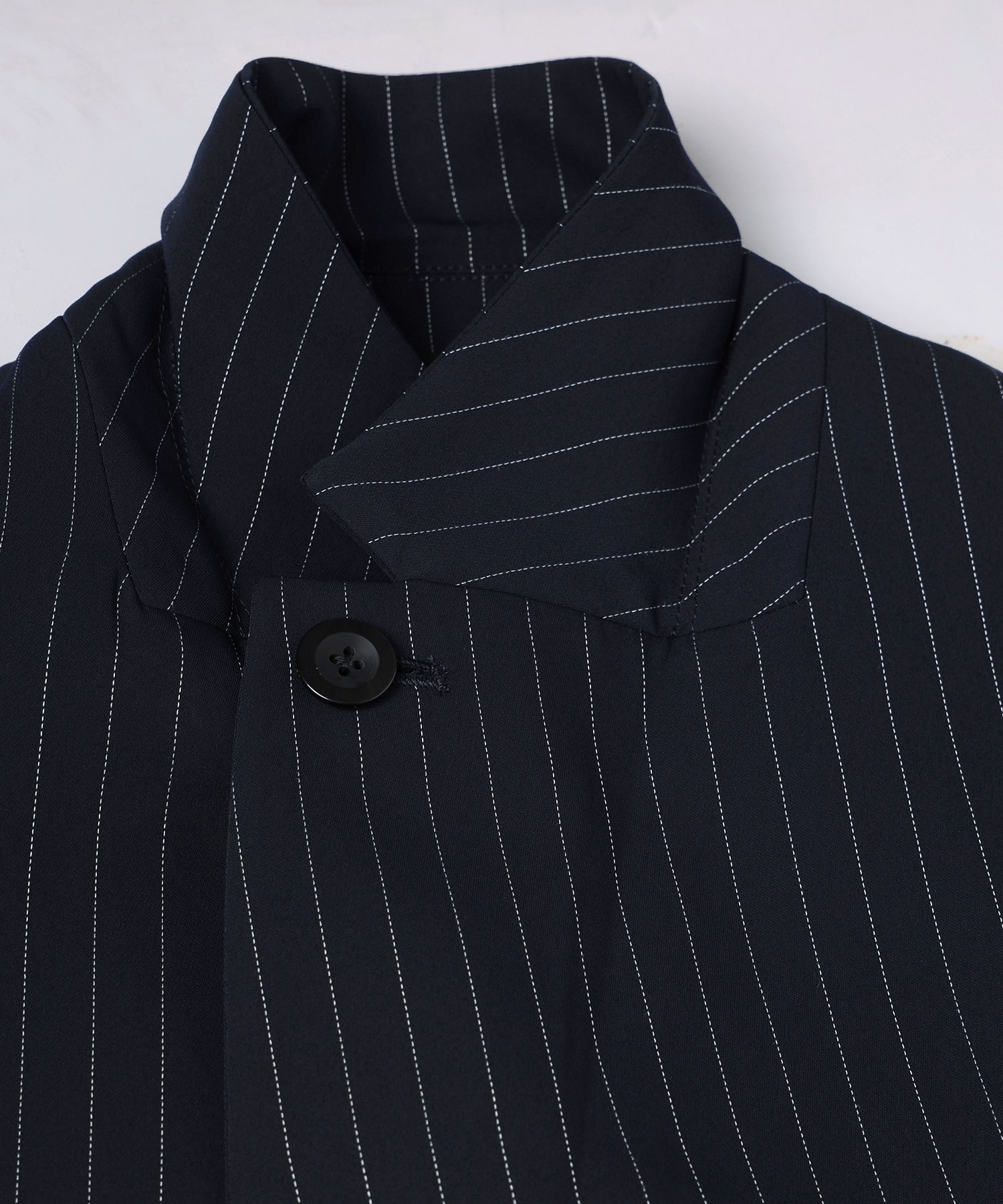 Stripe Double Cloth Button-Tab Pocket Tailored Jacket CULLNI