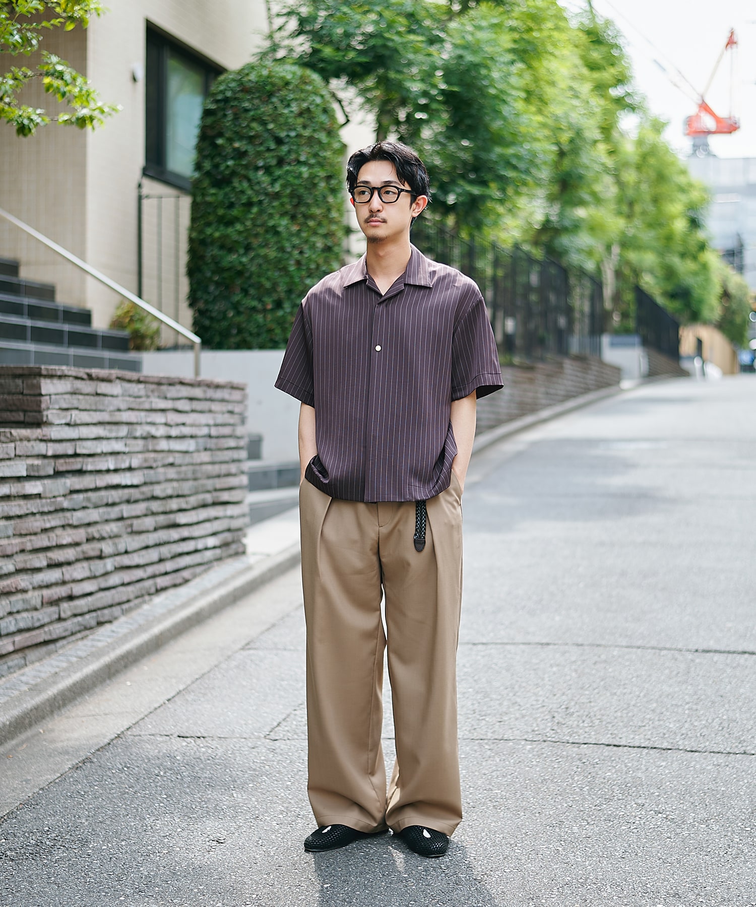 別注 Open Collar Short Sleeve Shirt CULLNI