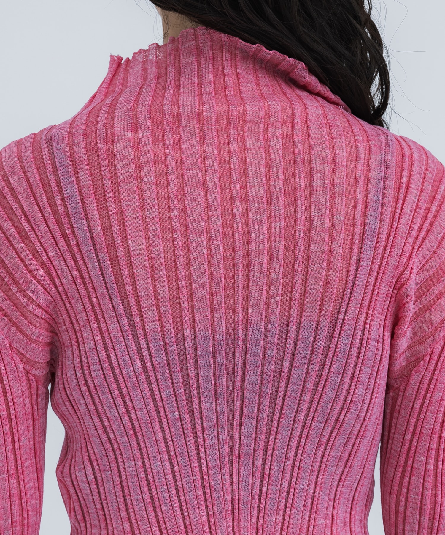 Sheer Rib Knit Cardigan STUDIOUS