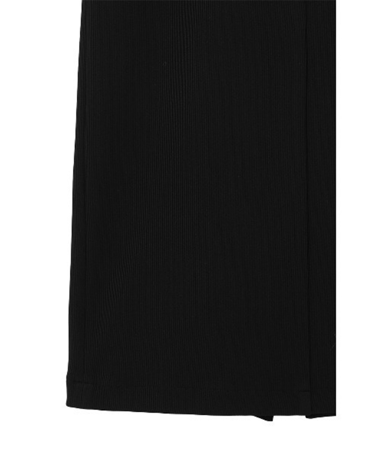 RIB STRIPE STRAIGHT SKIRT CLANE