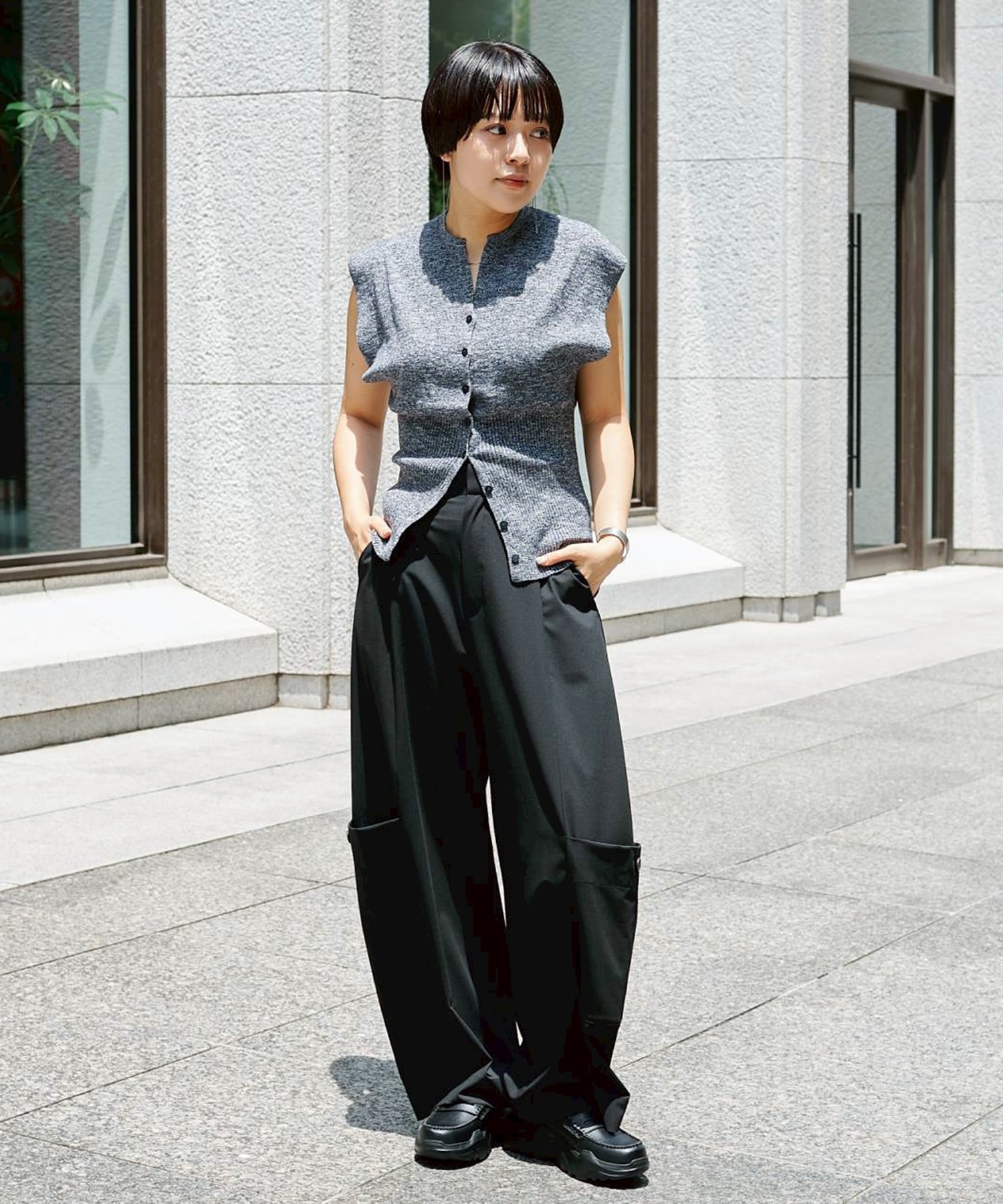 Mix yarn rib knit RIM.ARK