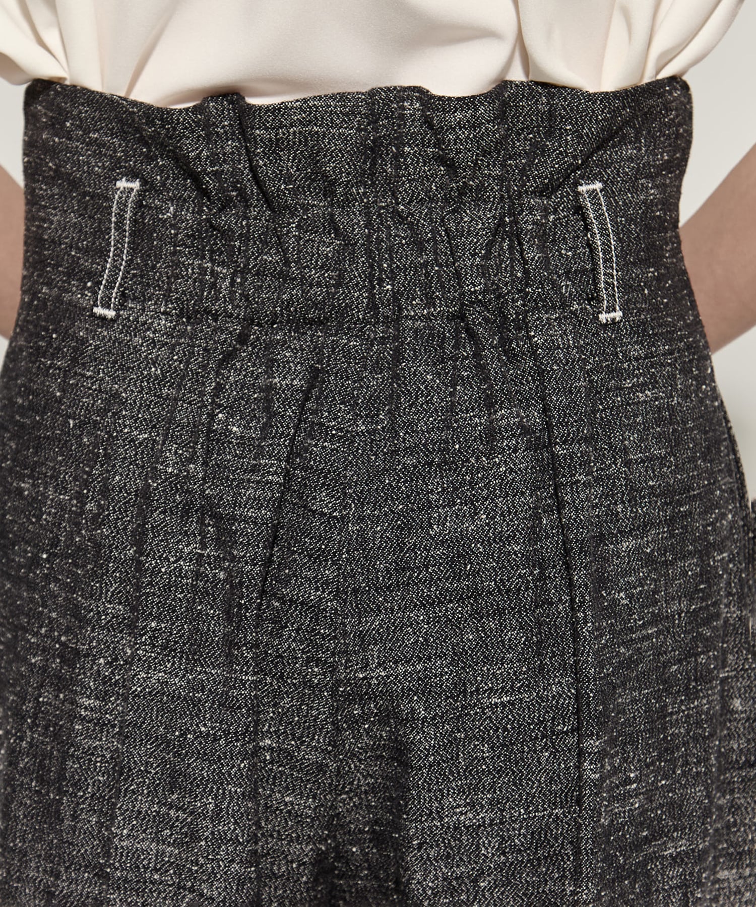 Silk Nep Flare Trousers STUDIOUS