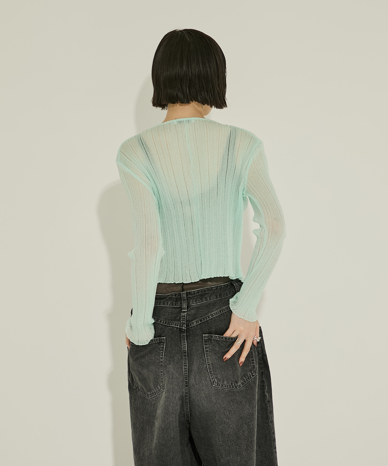 SHEER RANDOM LIB KNIT STUDIOUS