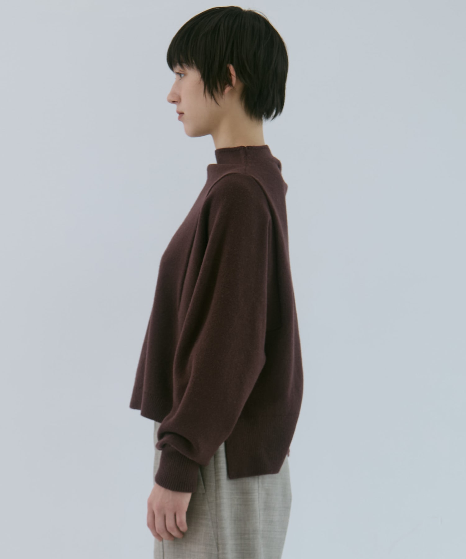 別注 CASHMERE BOAT NECK KNIT WRAPINKNOT