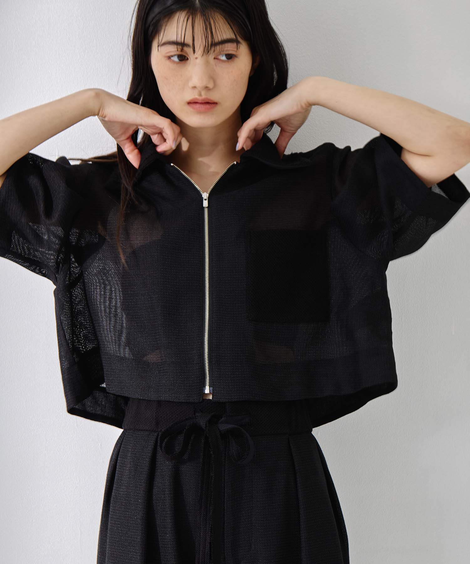 Washable Mesh Blouson STUDIOUS