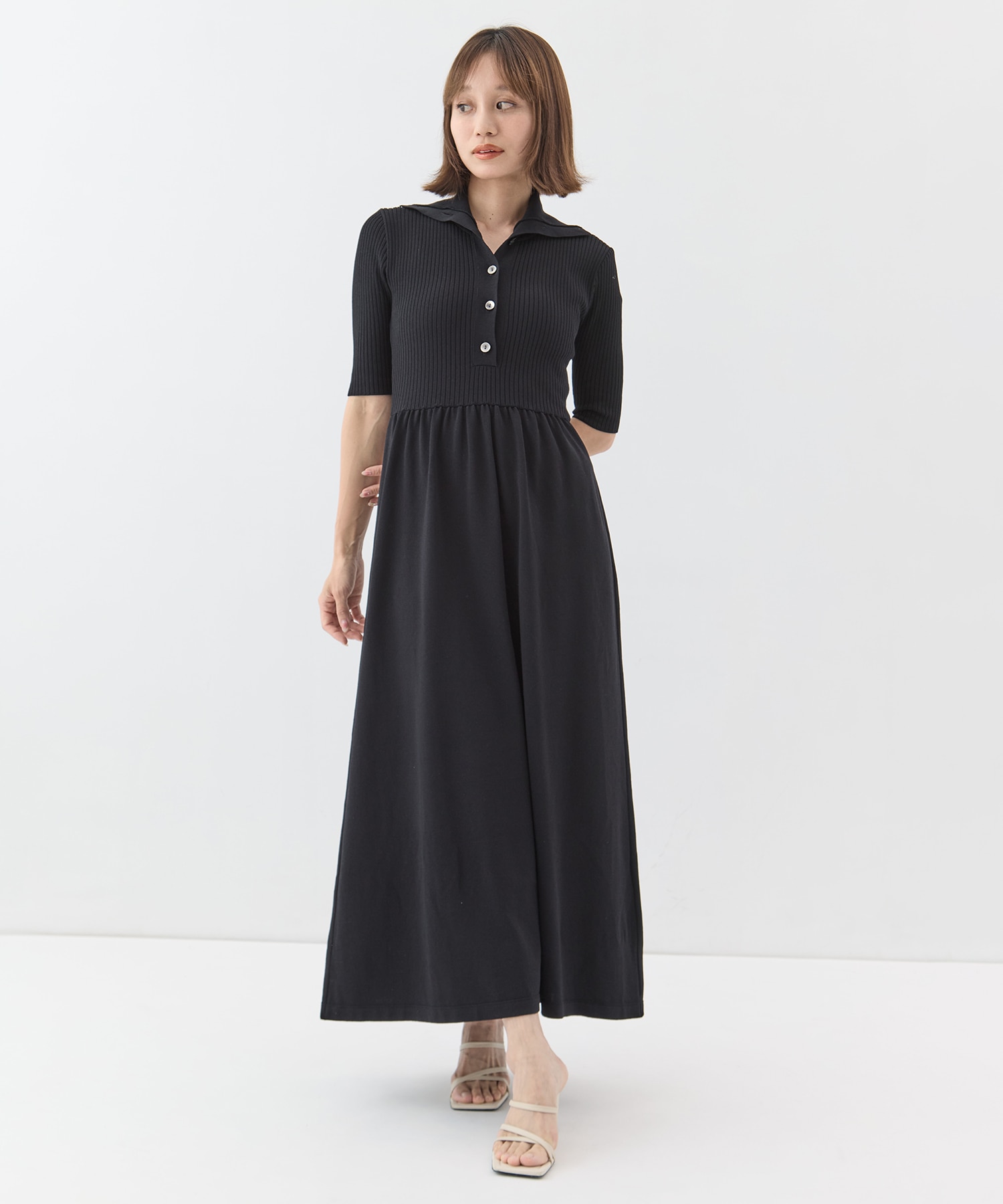 Sailor Collar Knit Dress STUDIOUS