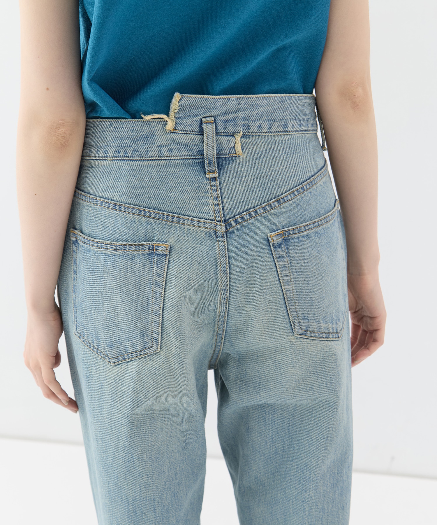 DOUBLE WAIST DENIM PANTS STUDIOUS