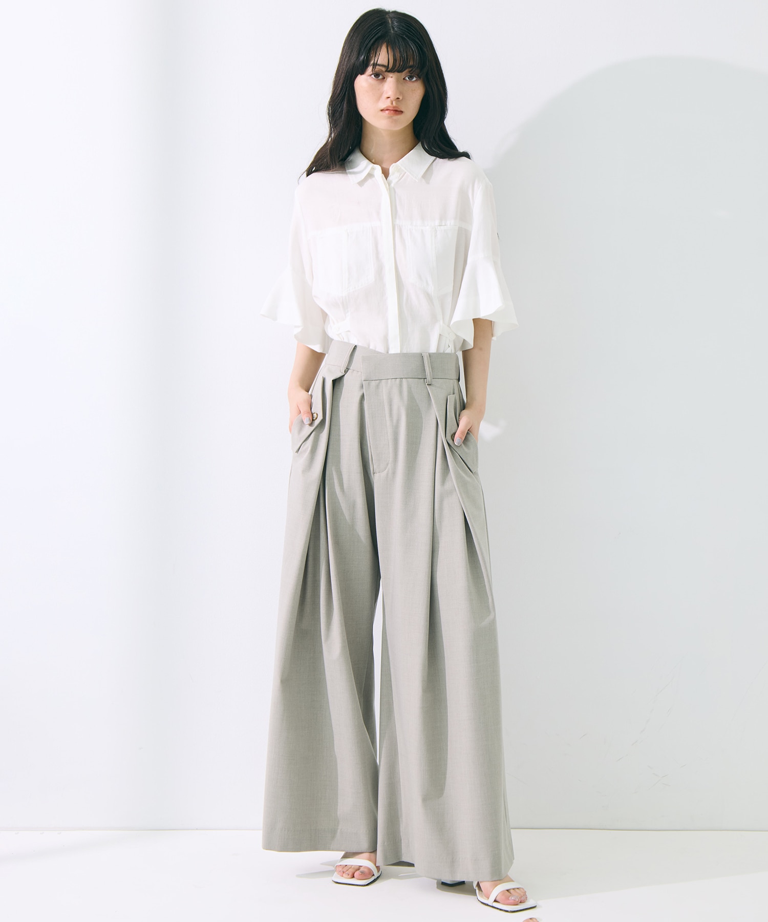 Flap Cargo Wide Pants STUDIOUS