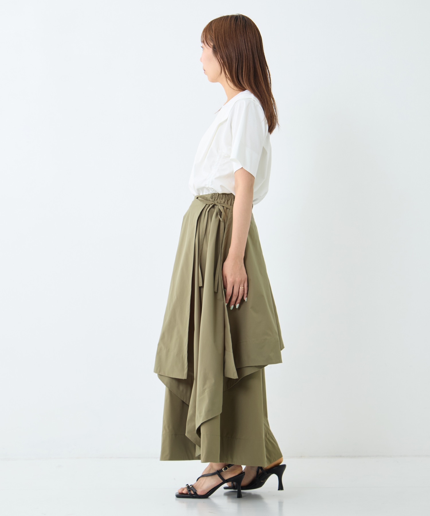 Asymmetry Wrap Layer Skirt STUDIOUS