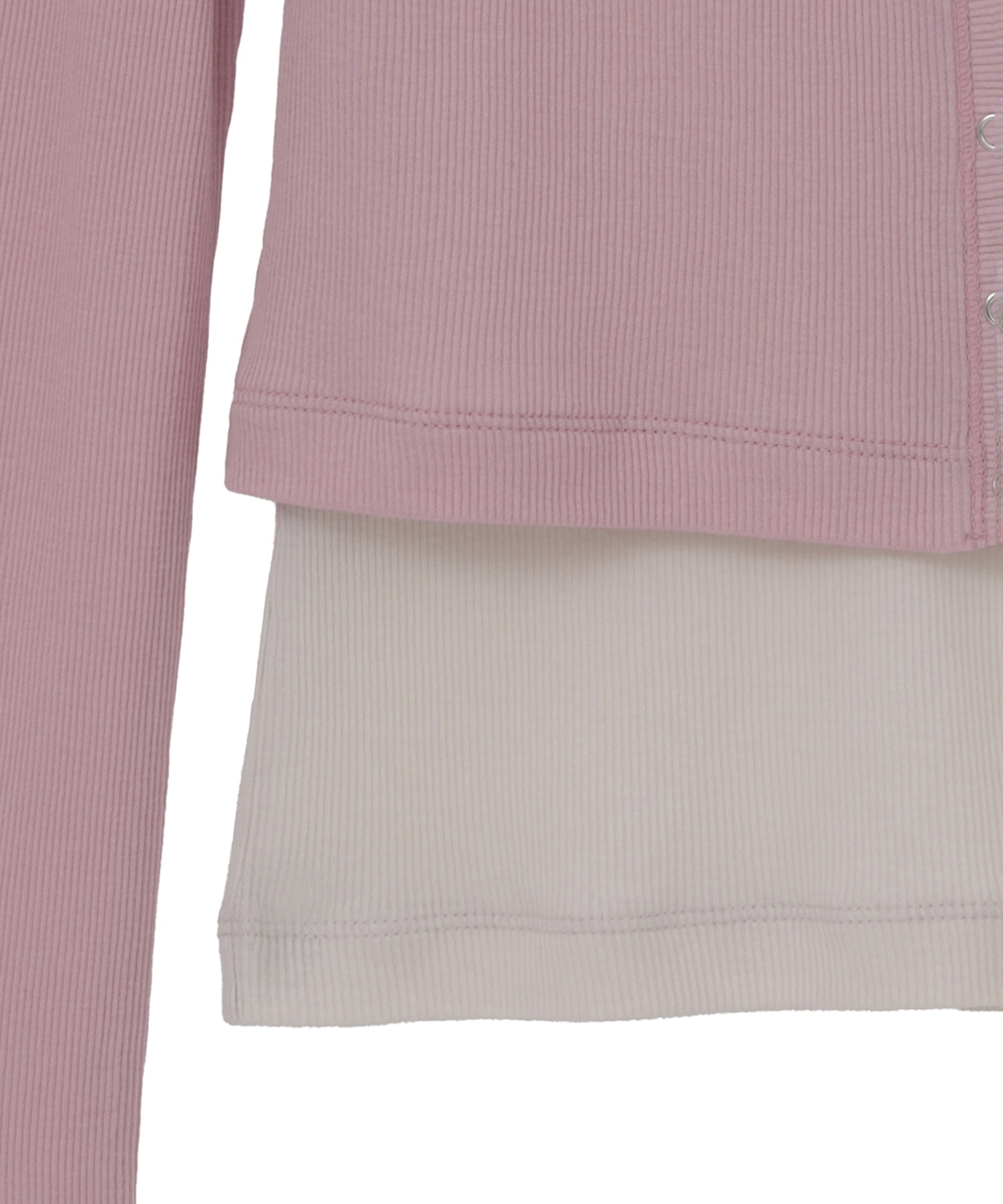 CURVED NECK LAYERED SET TOPS CLANE