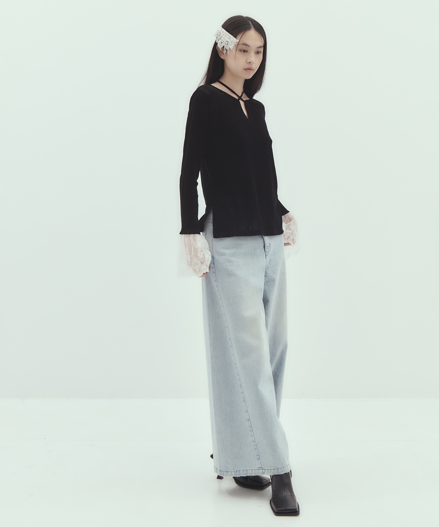 別注 flocky tulle pullover tanakadaisuke