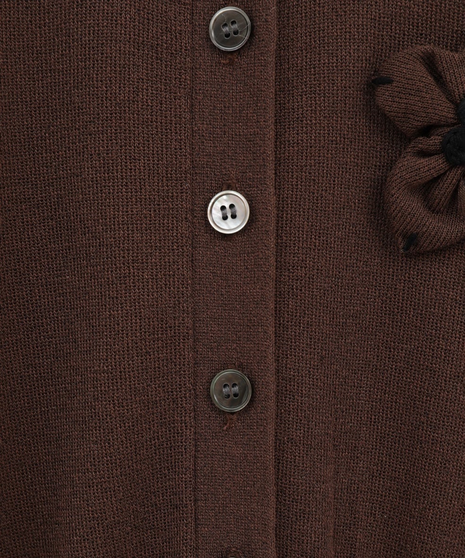 FLOWER MOTIF KNIT CARDIGAN CLANE