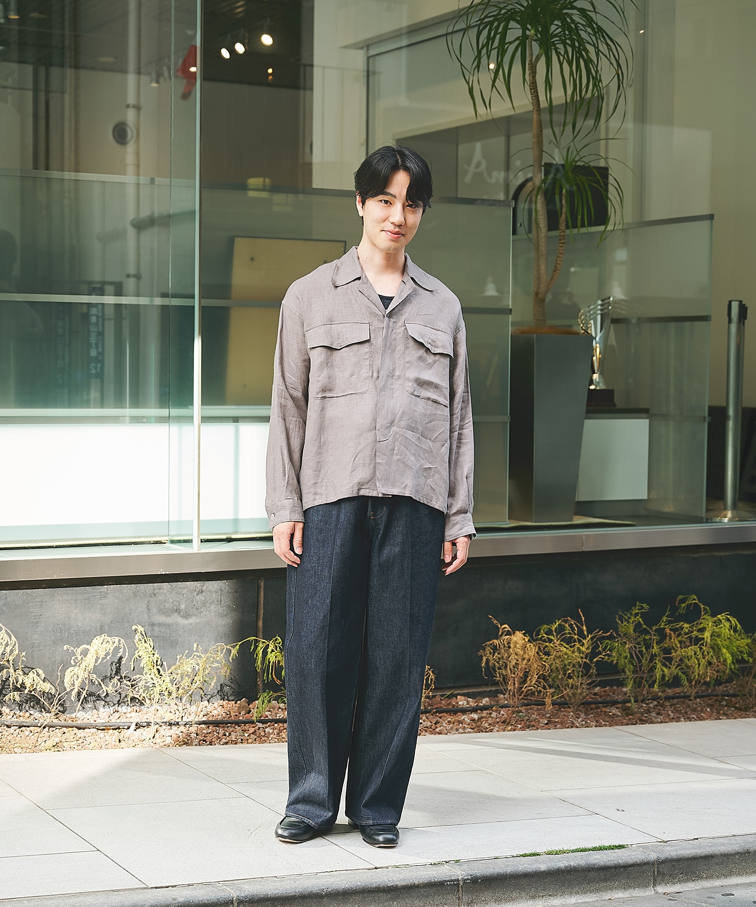 別注 LINEN TROPICAL FATIGUE SHIRT MARKAWARE/marka