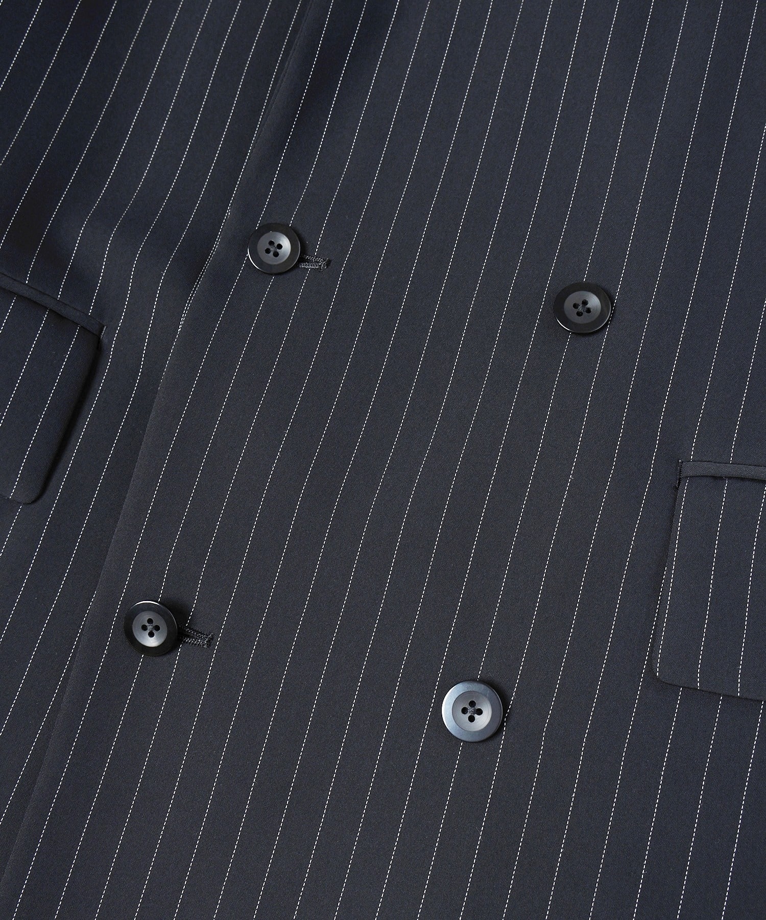 Stripe Double Cloth Button-Tab Pocket Tailored Jacket CULLNI