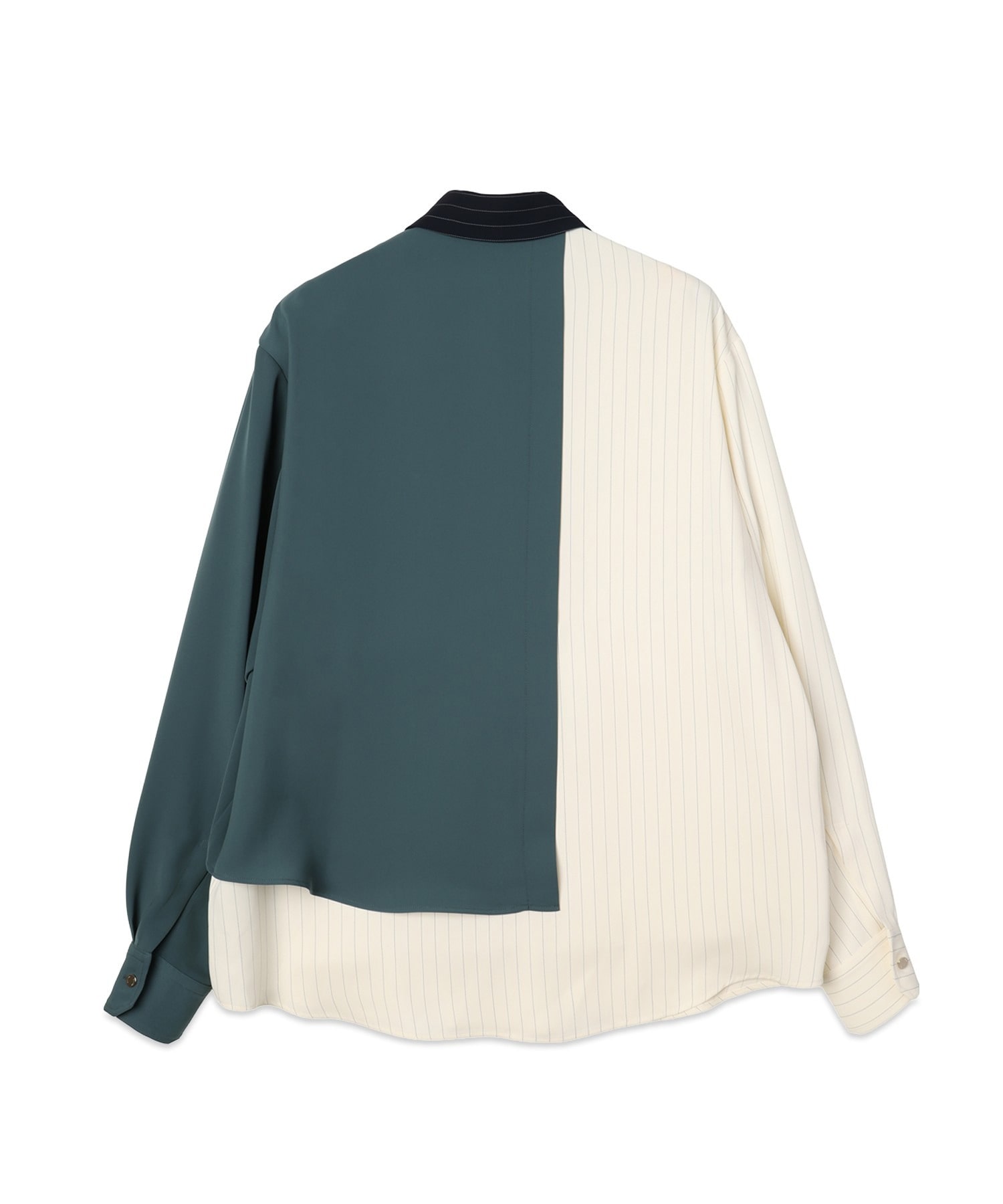 Double Satin Asymmetrical Layered Shirt CULLNI