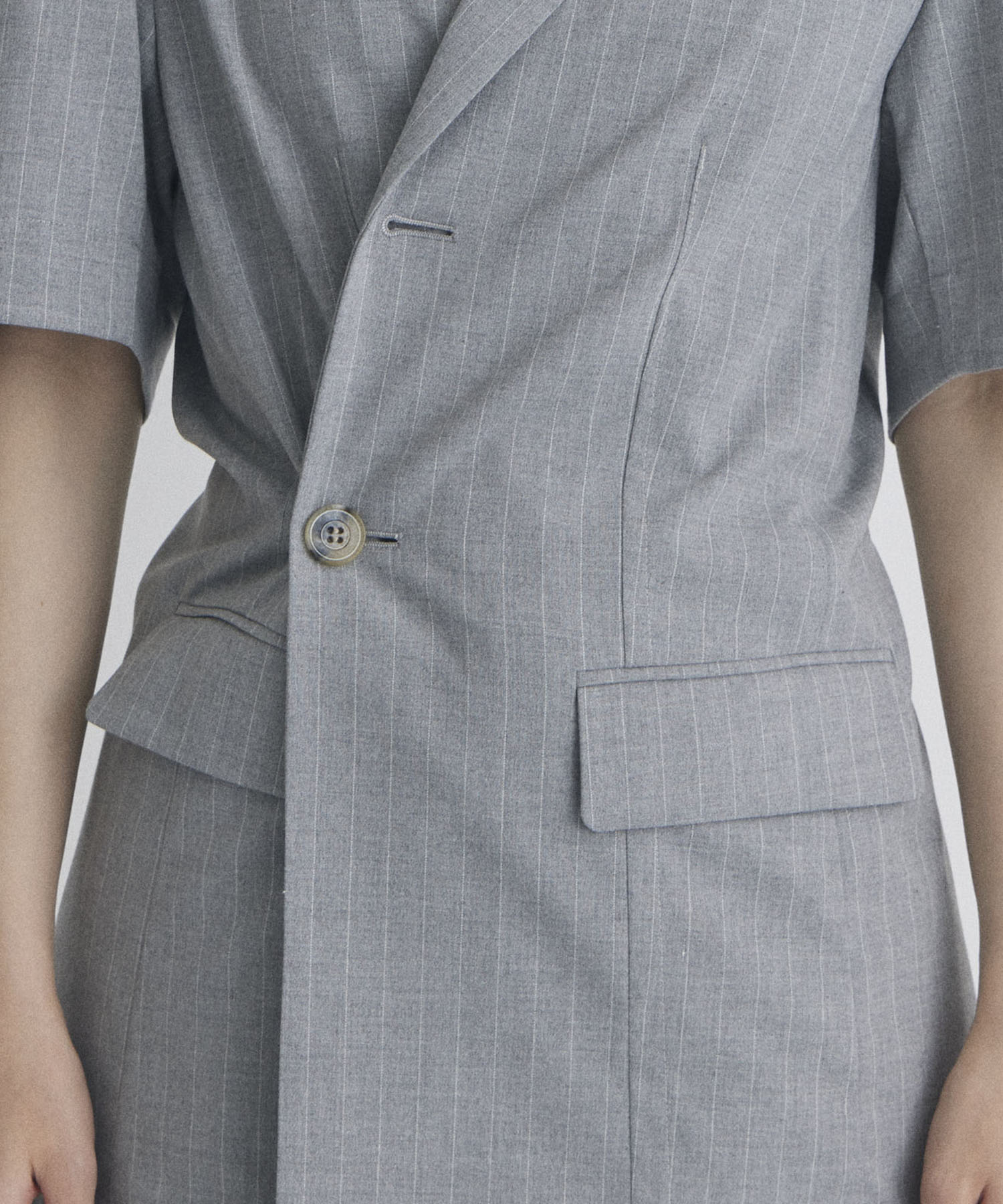 Pinstripe Half Sleeve Jacket STUDIOUS