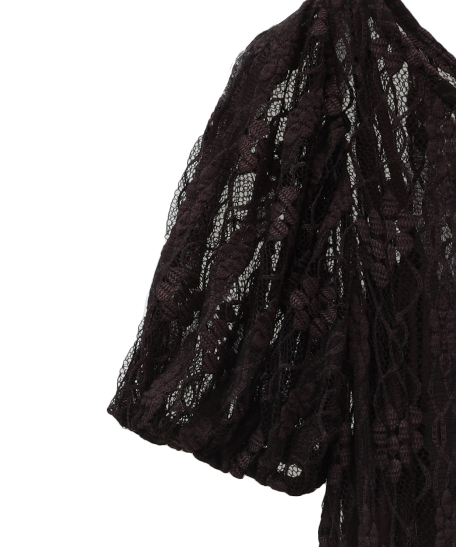LACE MINI PUFF SLEEVE ONEPIECE CLANE