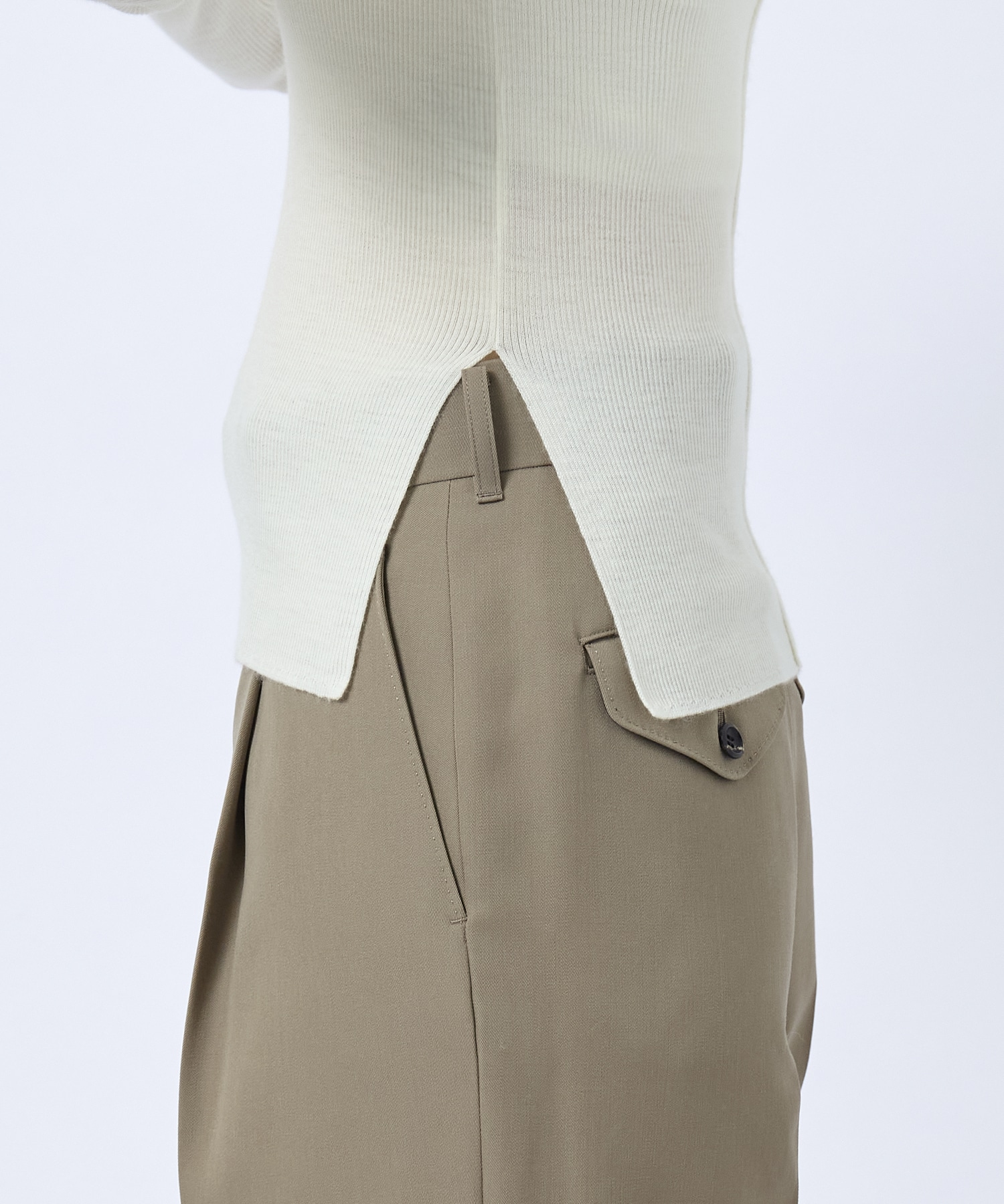 Super 120s Rib Knit Top STUDIOUS