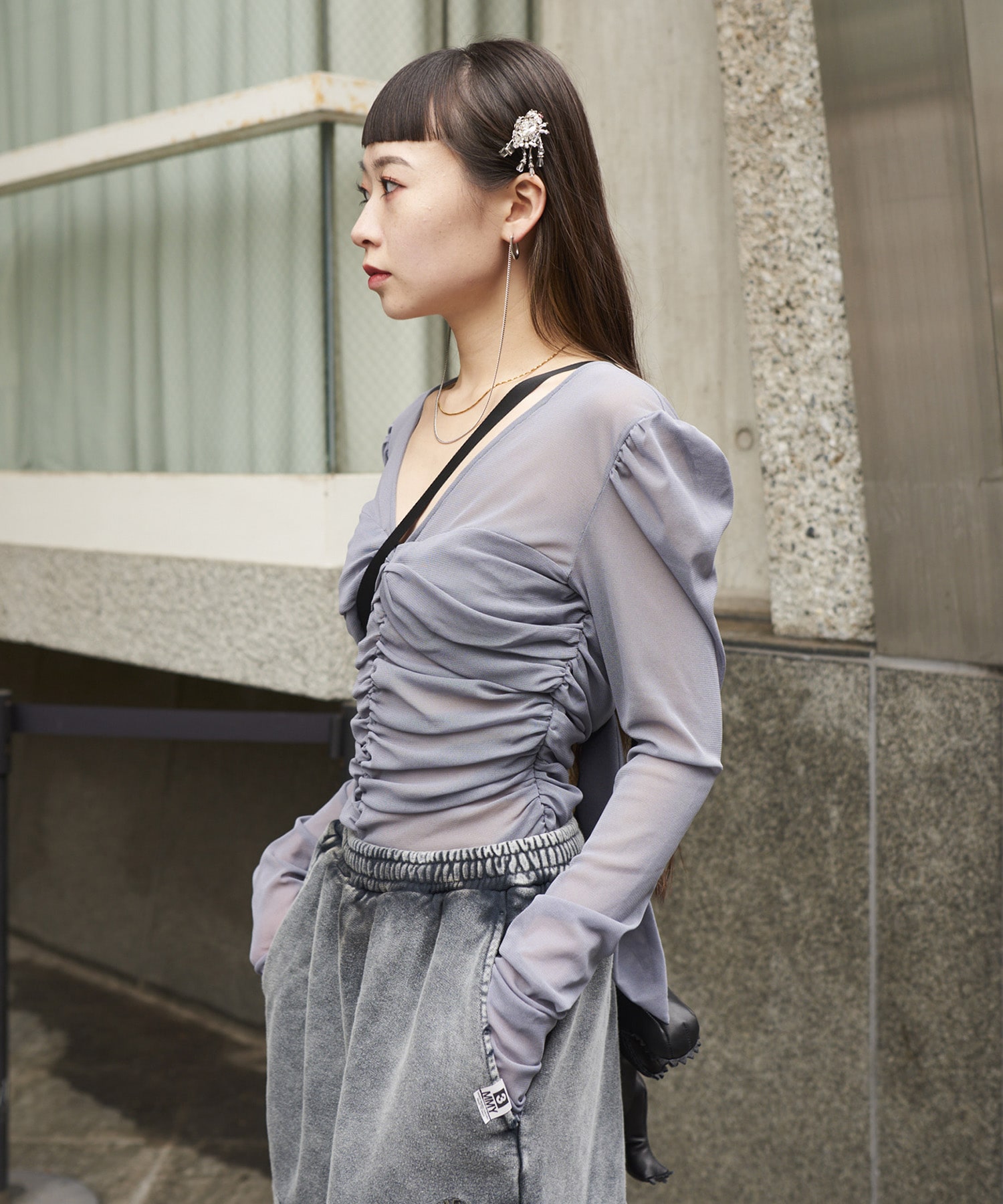 別注TULLE GATHERED TOP FETICO