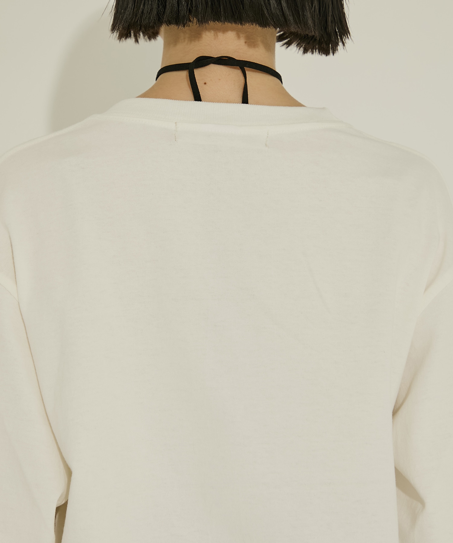 Bijou Aid long sleeve T-shirt White tanakadaisuke