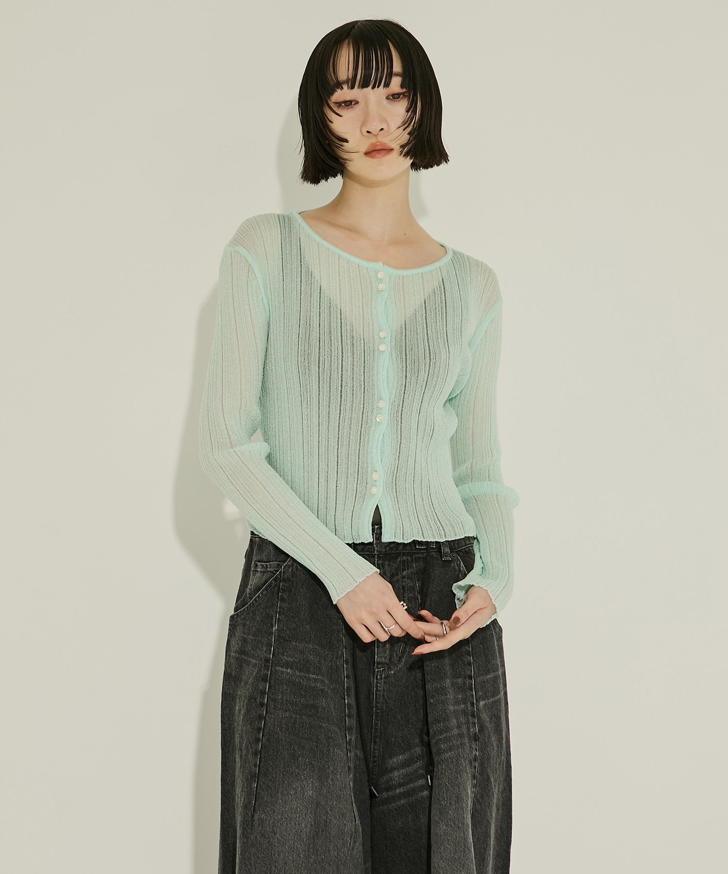SHEER RANDOM LIB KNIT STUDIOUS