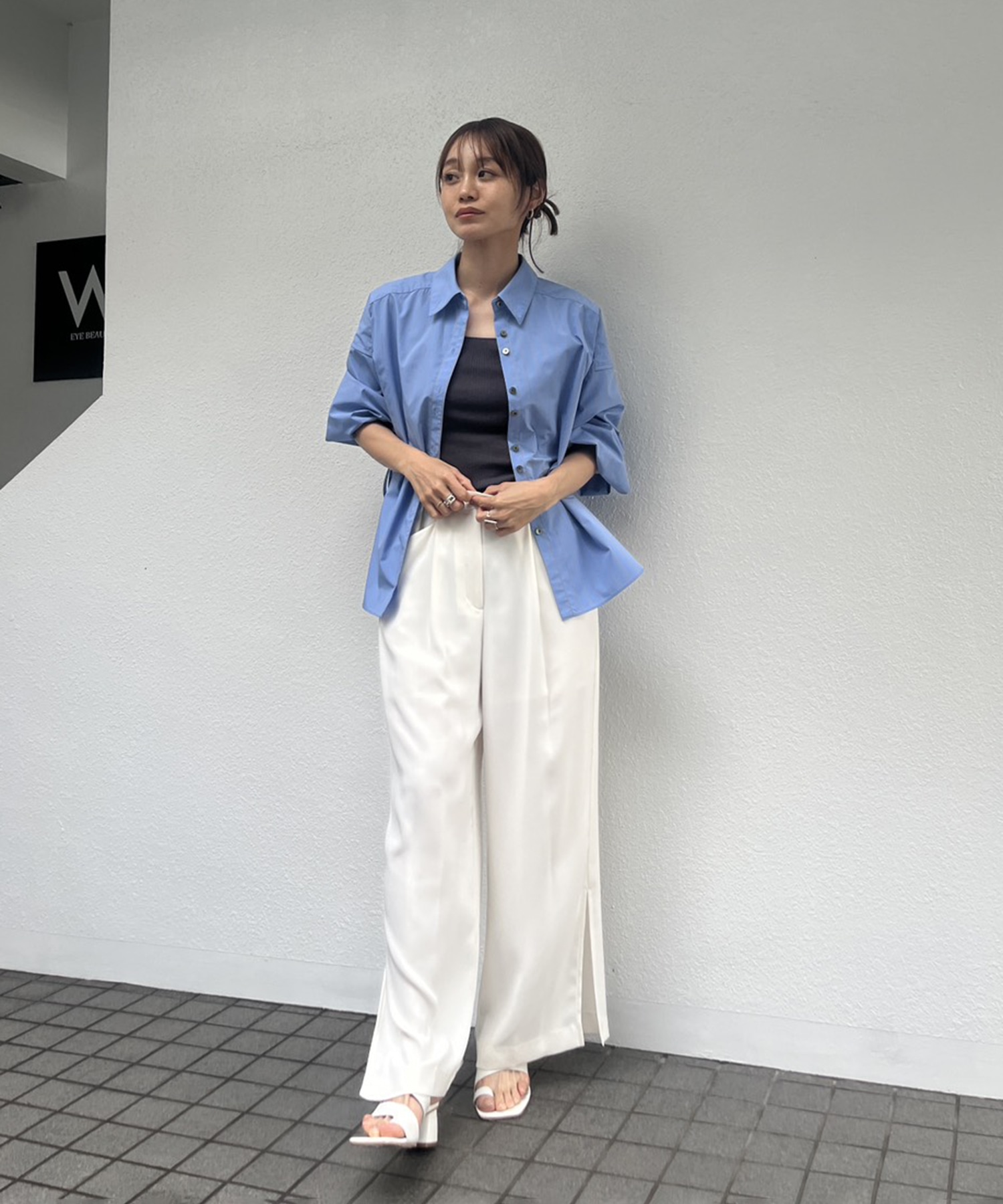 【新色】Wide Stripe 2way Shirt STUDIOUS
