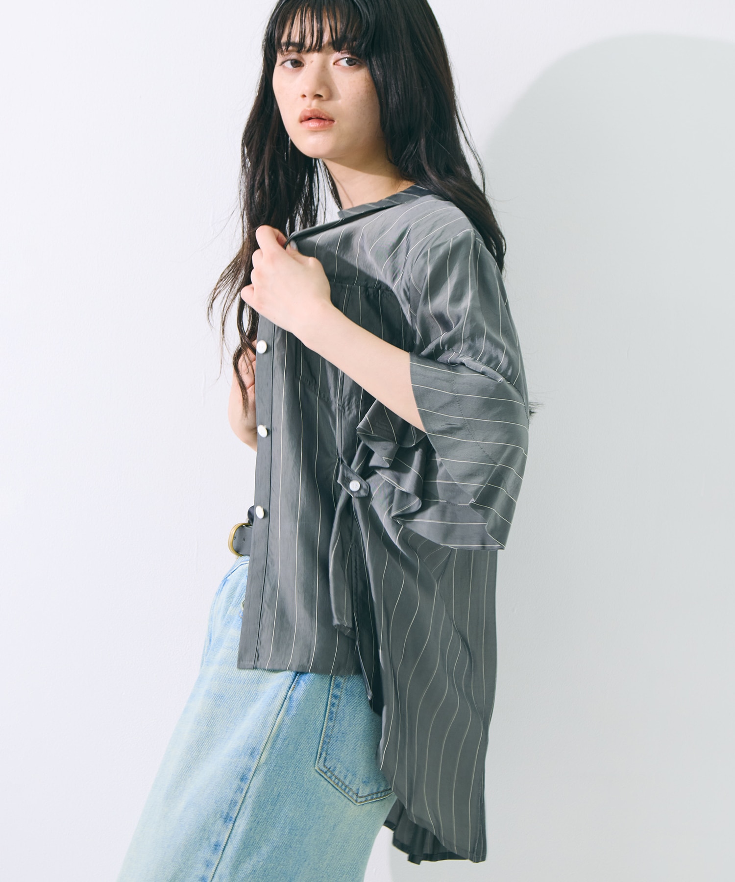 Hem Flare 2way Blouse STUDIOUS
