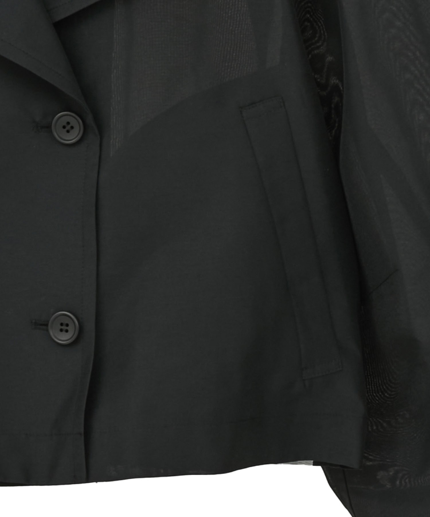 SHEER SHORT TRENCH JACKET CLANE