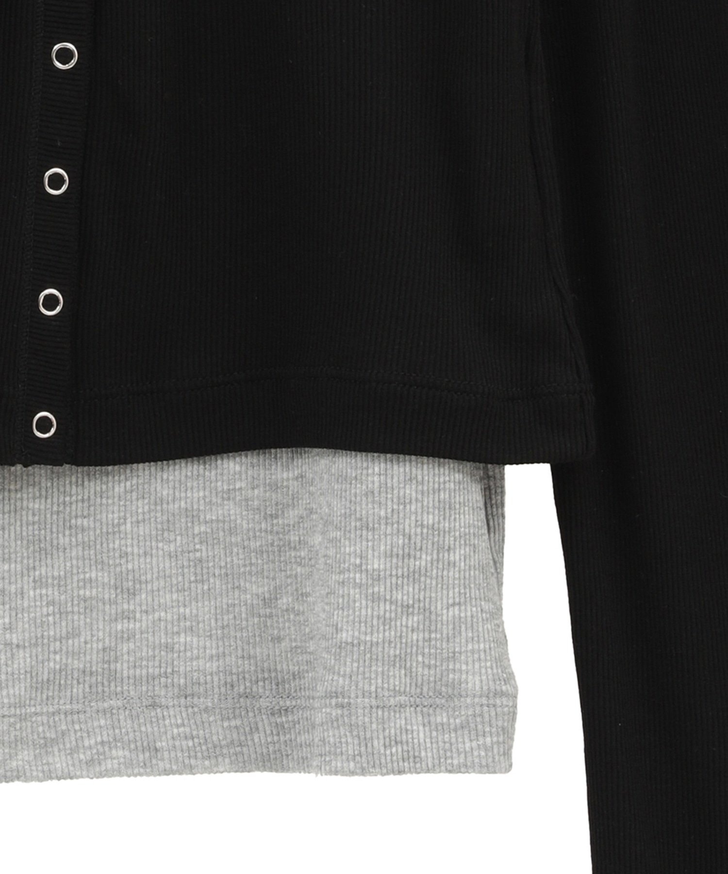 CURVED NECK LAYERED SET TOPS CLANE