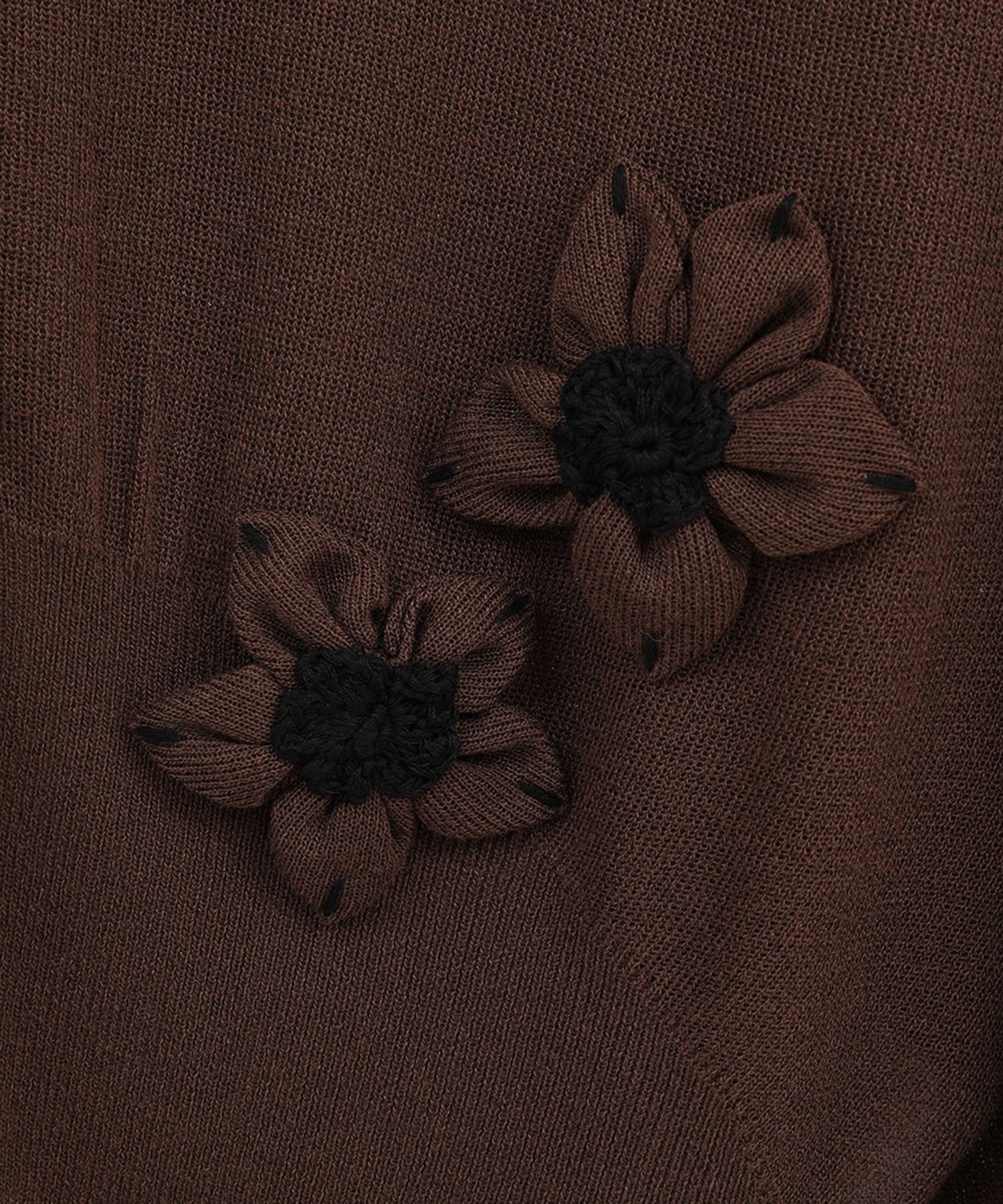 FLOWER MOTIF KNIT CARDIGAN CLANE