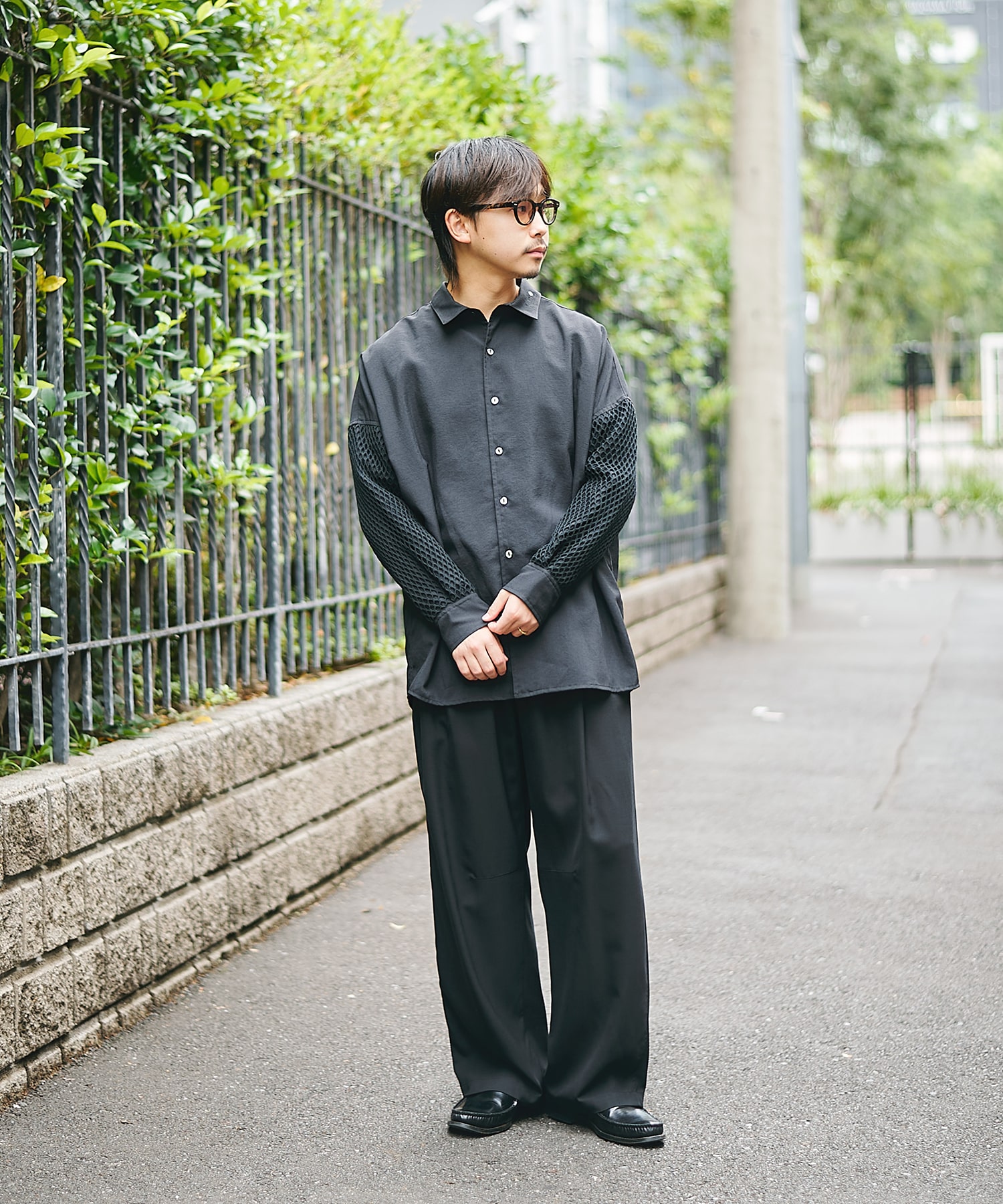 MESH SLEEVE SHIRTS SHAREEF