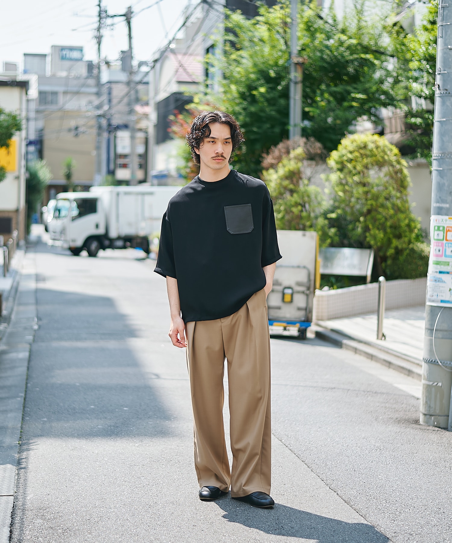 Non-Mulesed Summer Wool Slacks STUDIOUS