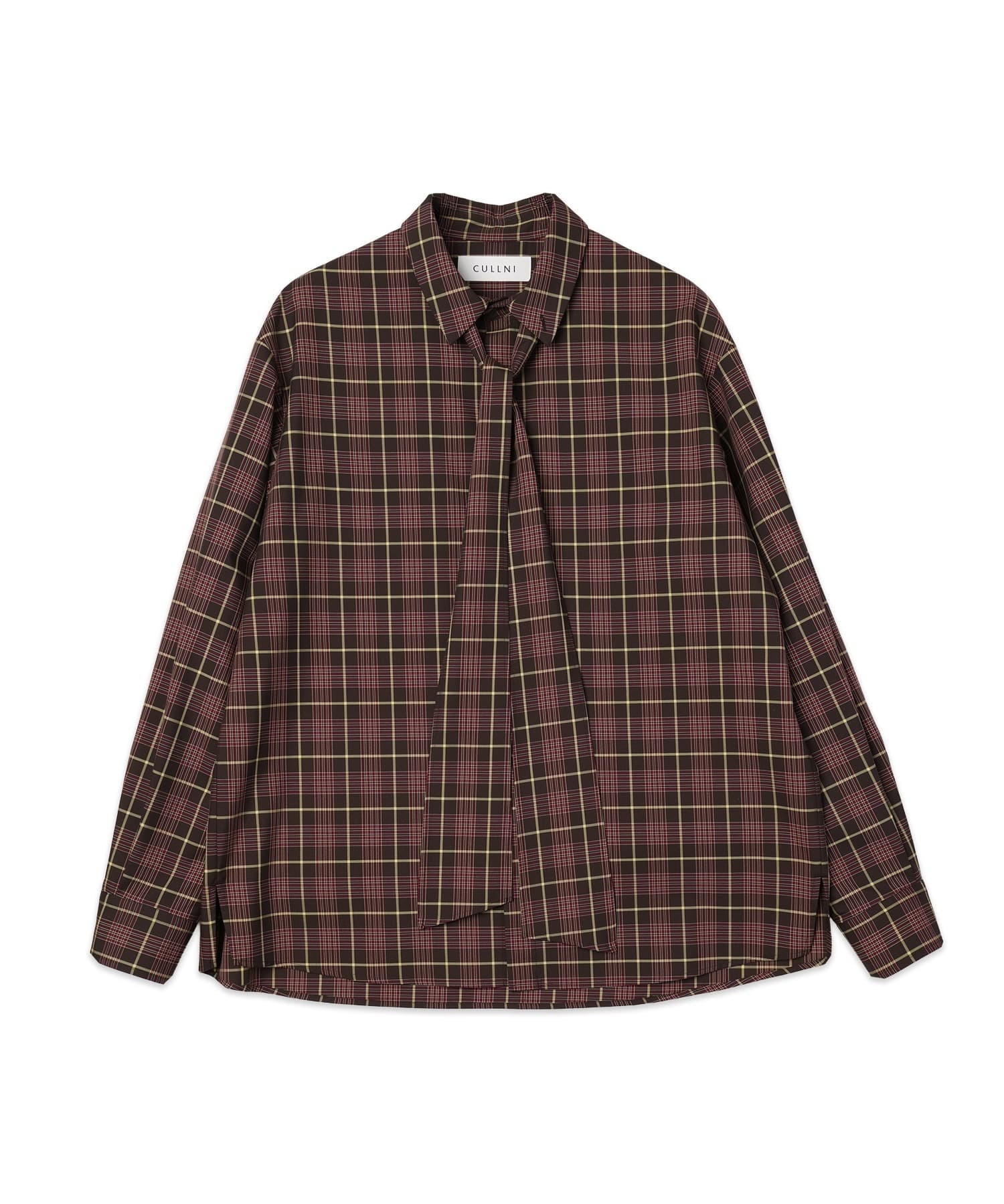 Tartan Check Bow-Tie Long Sleeve Shirt CULLNI