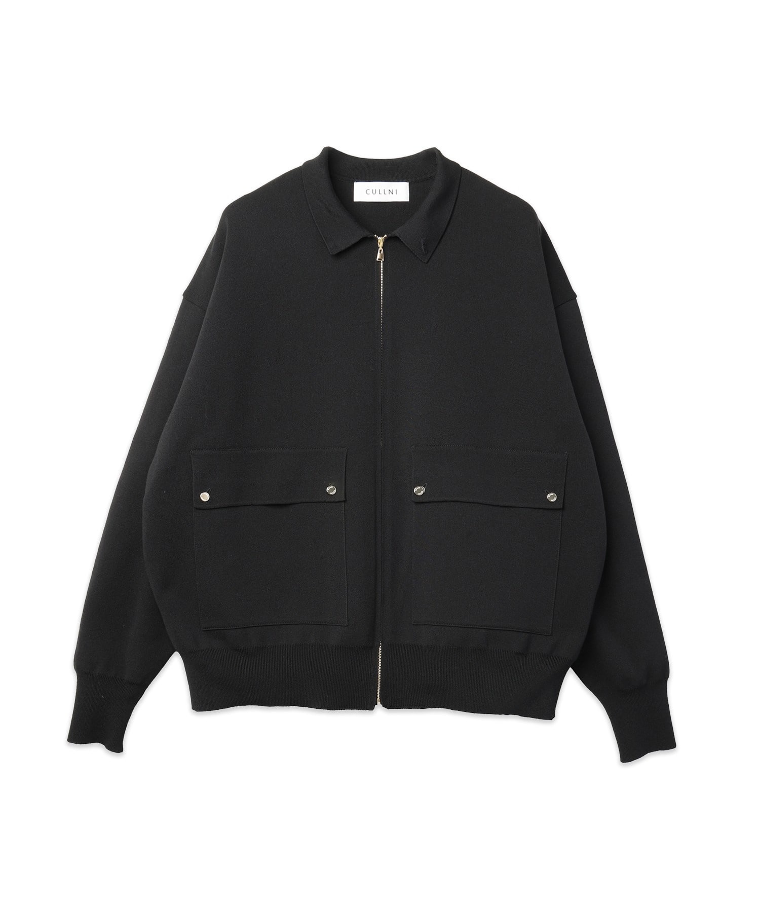 Organic Cotton Smooth Knit Big Pocket Zip Jacket CULLNI
