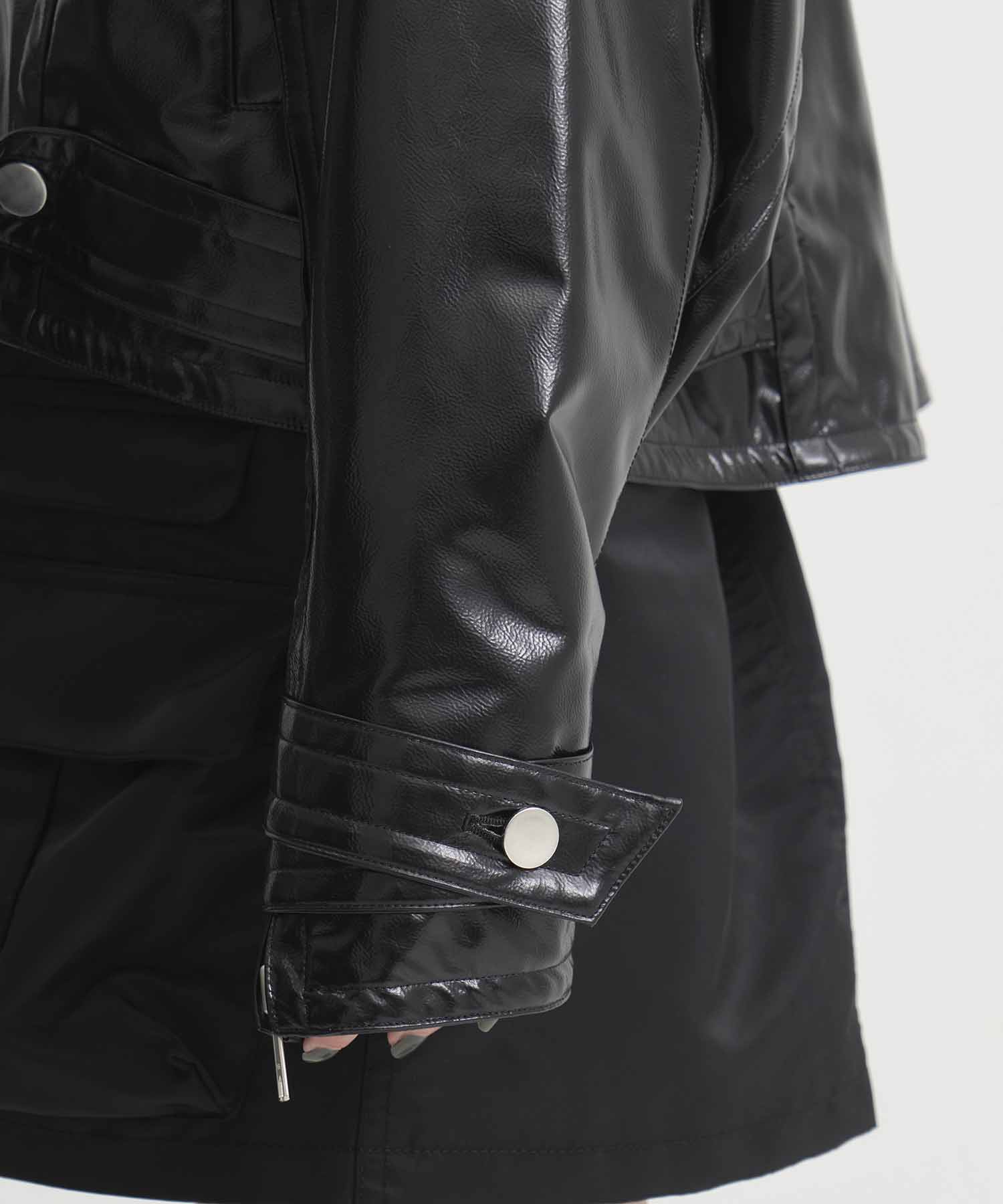 Patent Biker Jacket STUDIOUS
