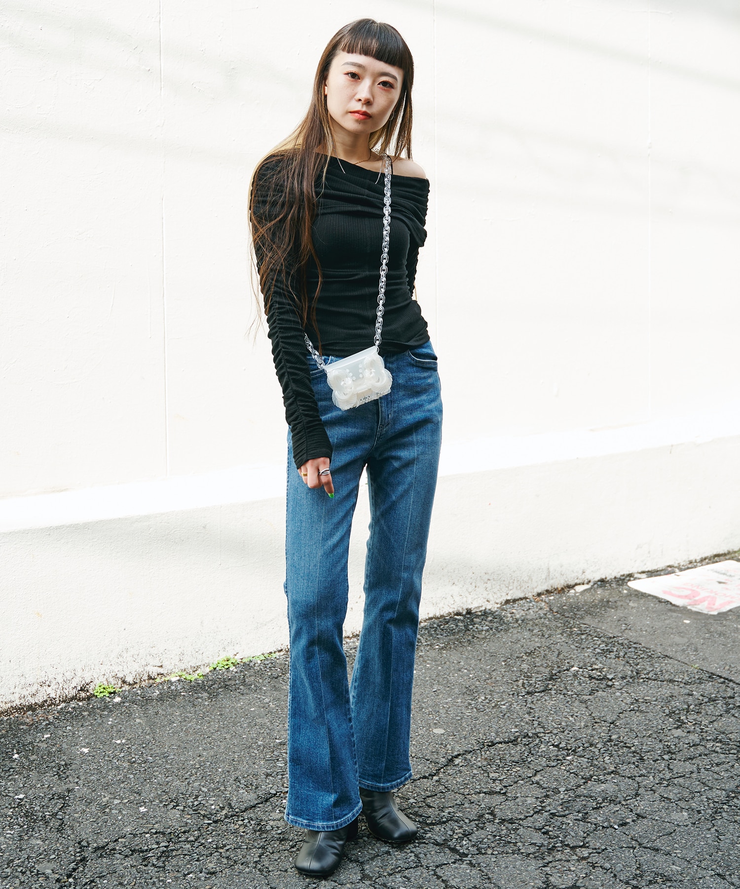 Washable Silk Cotton Offshoulder STUDIOUS