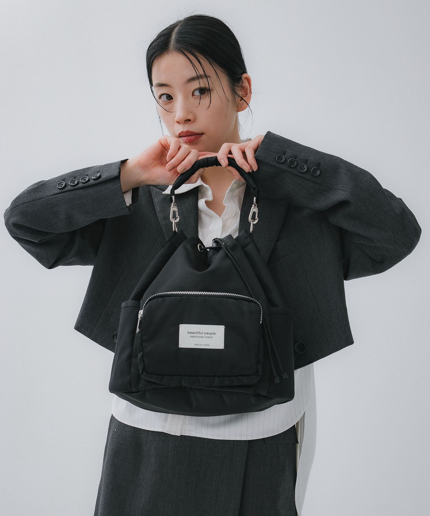別注ナイロン巾着バッグ beautiful people