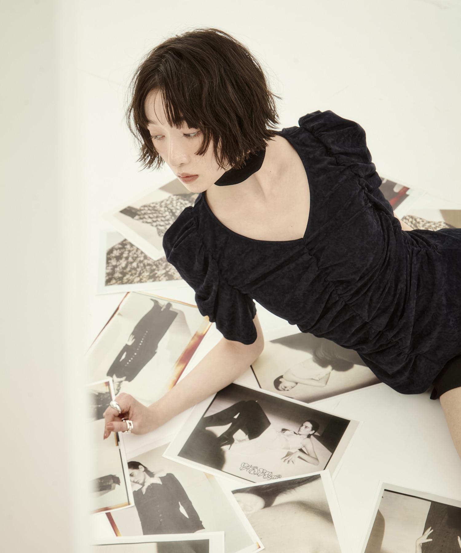 別注VELOUR GATHERD TOP FETICO