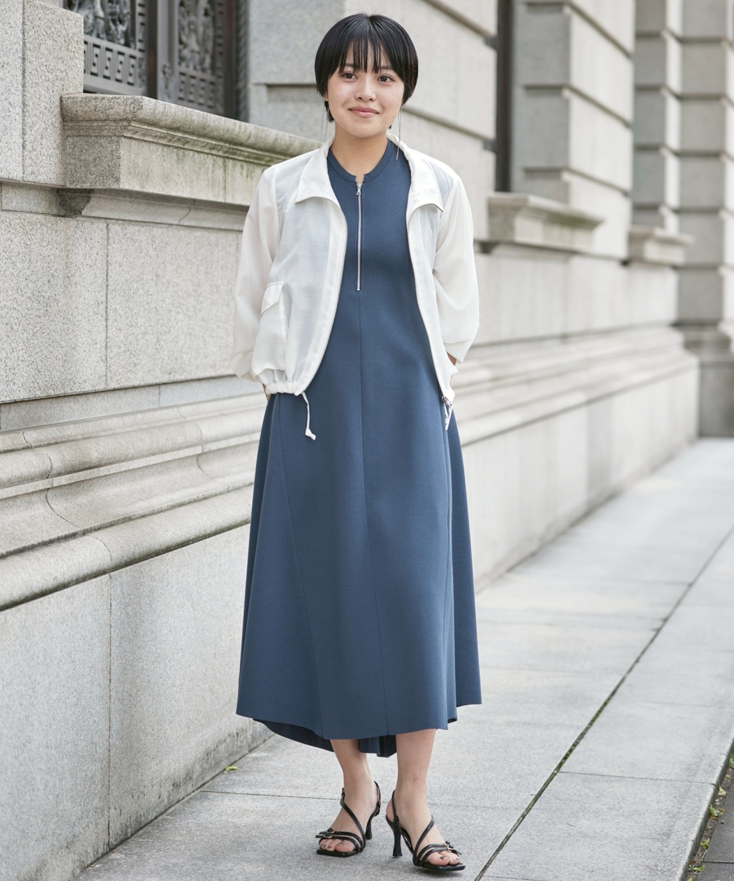 SHEER ZIP BLOUSON STUDIOUS
