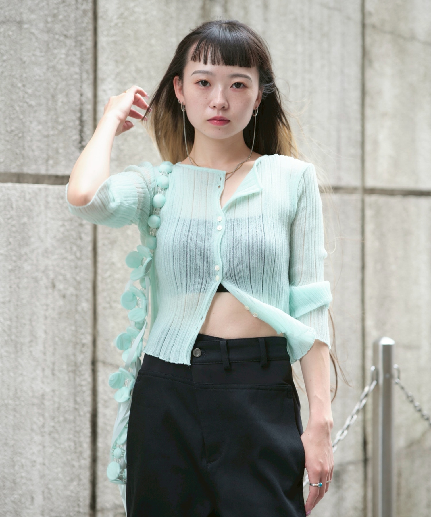 SHEER RANDOM LIB KNIT STUDIOUS