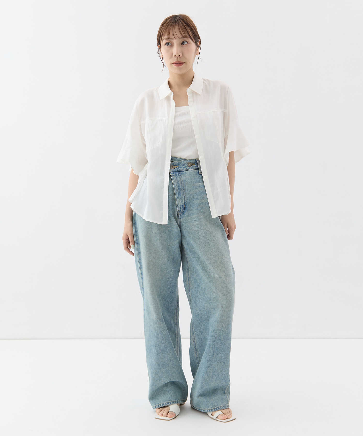 Hem Flare 2way Blouse STUDIOUS