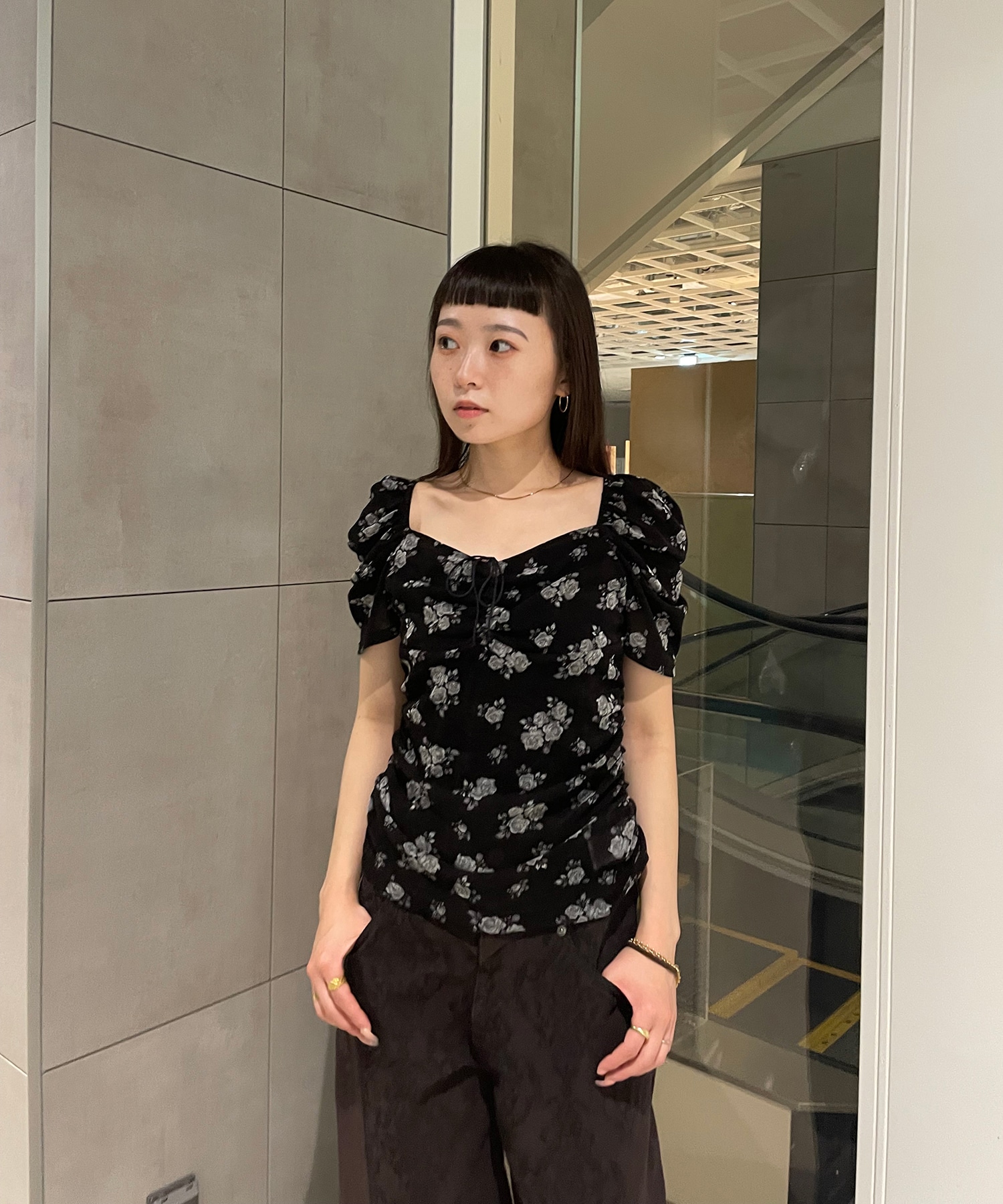 別注 VELOUR ROSE TEE FETICO