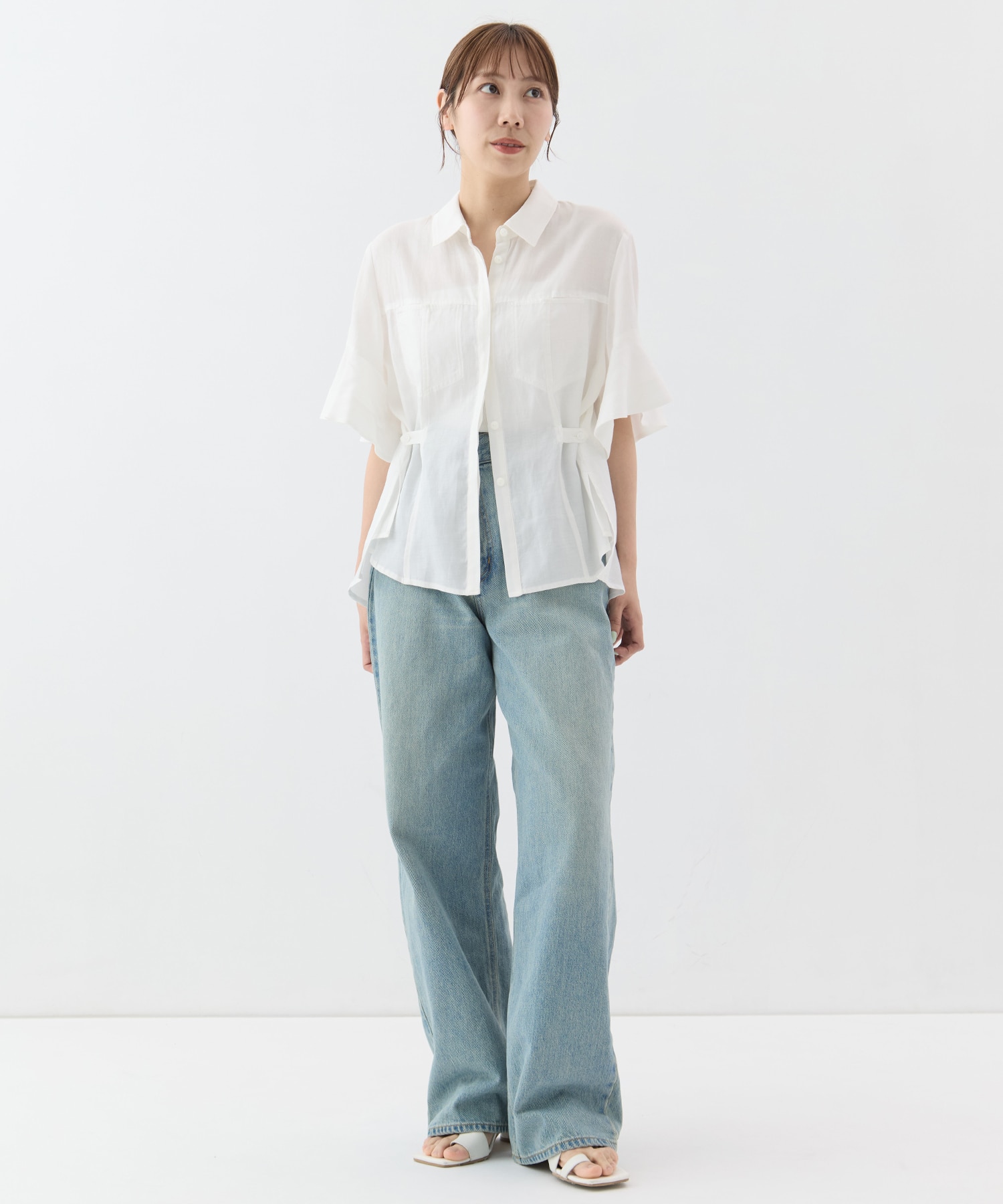 DOUBLE WAIST DENIM PANTS STUDIOUS