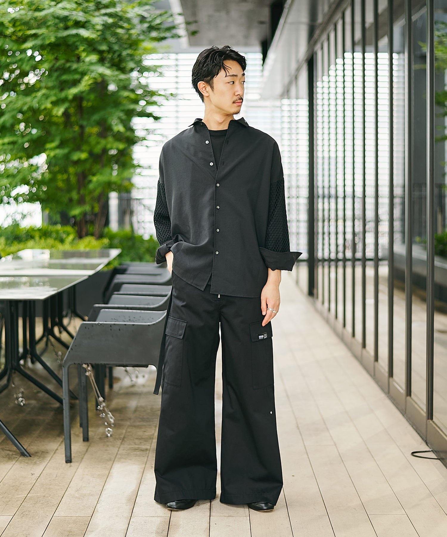 MESH SLEEVE SHIRTS SHAREEF
