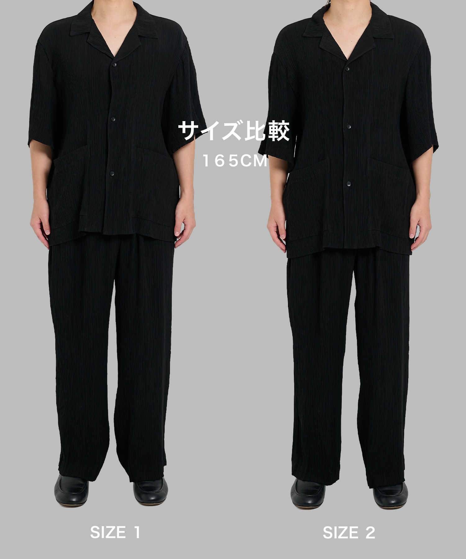 Silky Pleats Open Shirts STUDIOUS