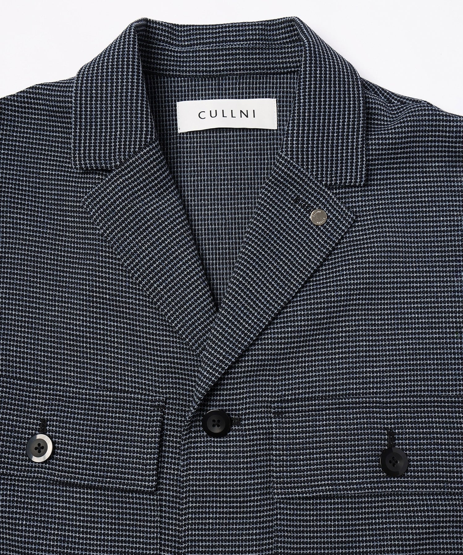 Mix Yarn Mesh Notched Lapel Shirt Blouson CULLNI