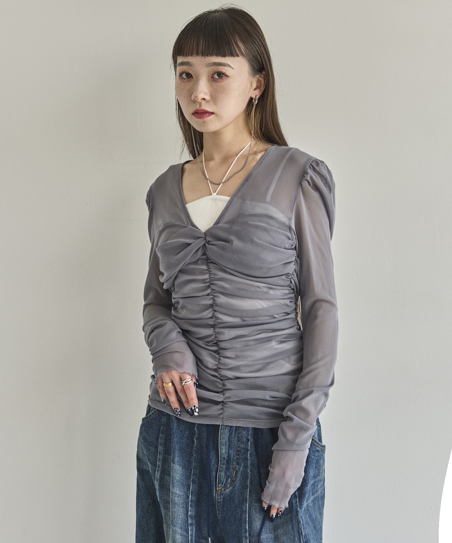 別注TULLE GATHERED TOP FETICO