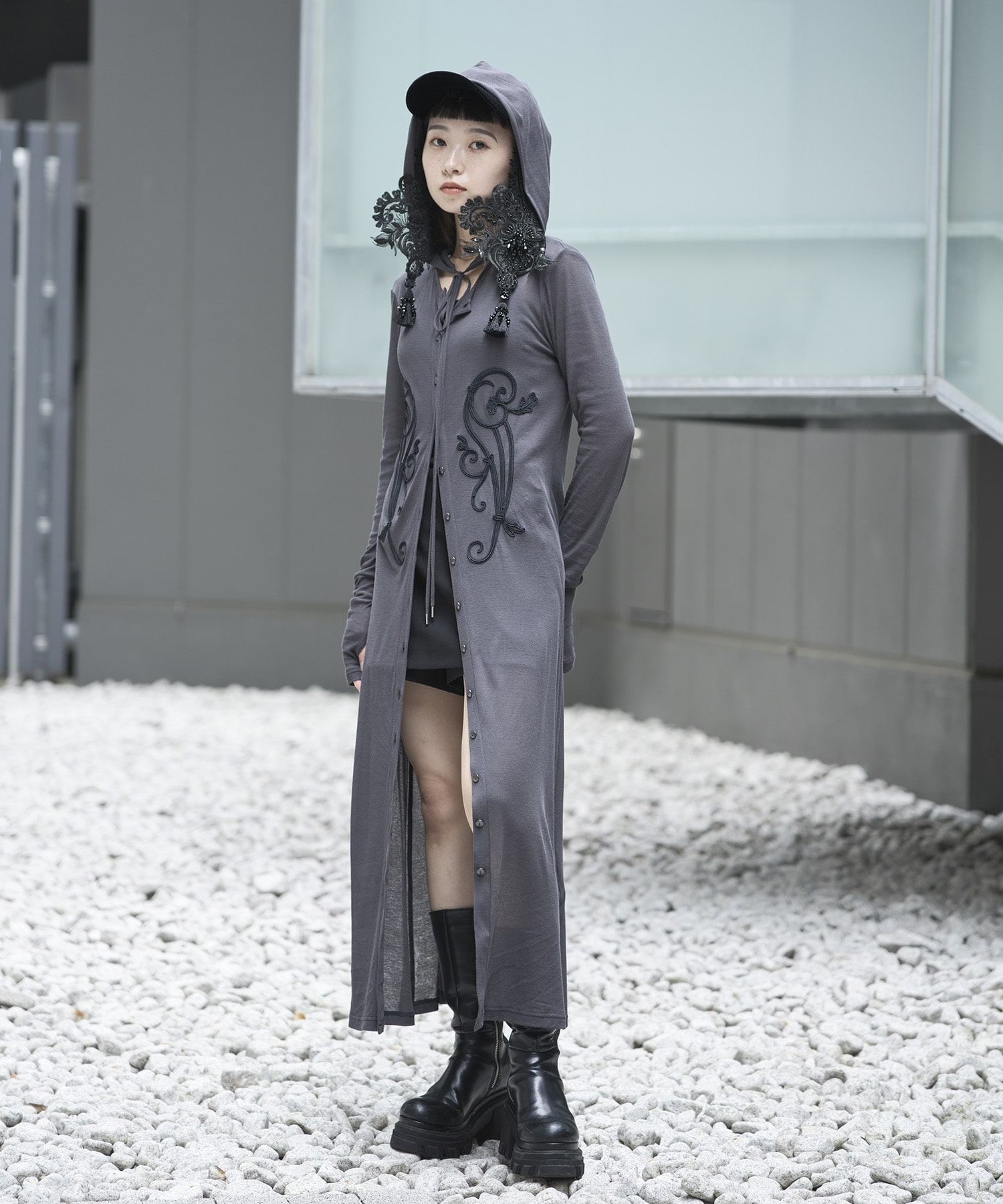 別注 iron embroidery cotton sheer onpiec tanakadaisuke